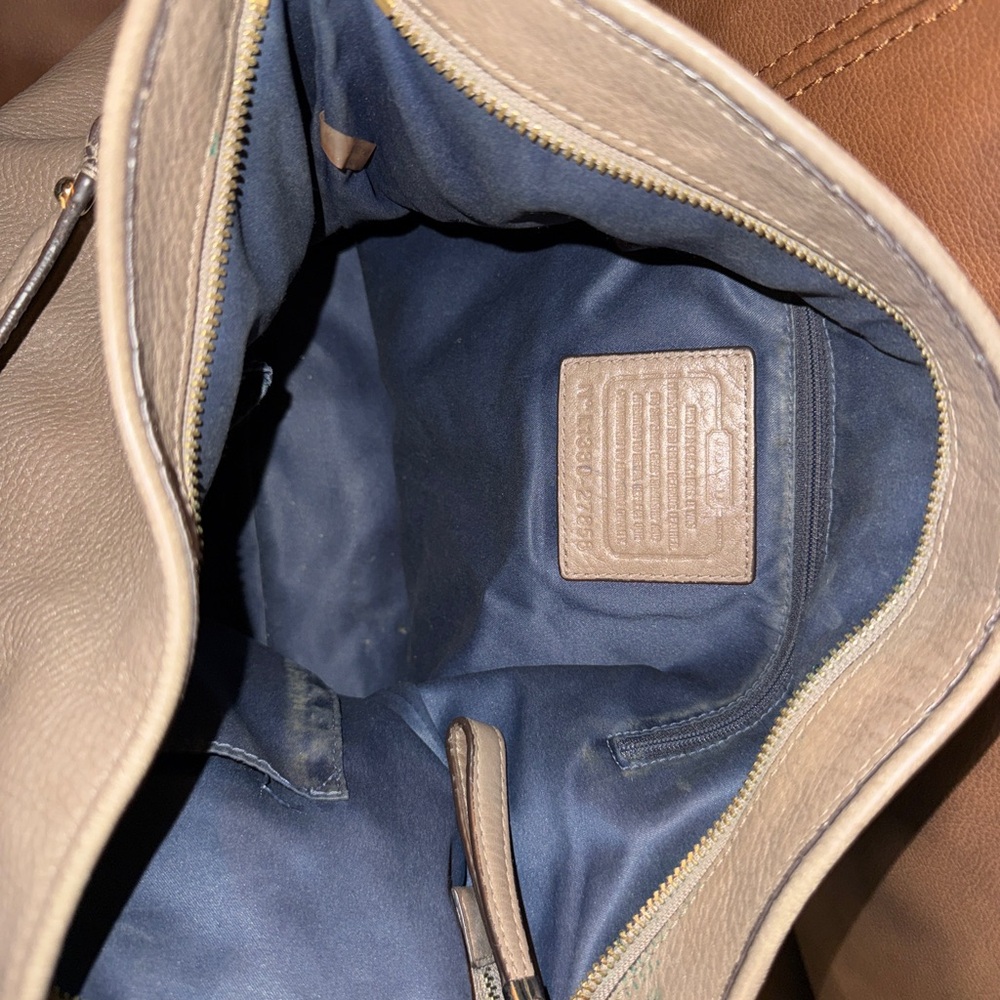 Coach Pebbled Leather Hobo in Taupe - Picture 3 of 7